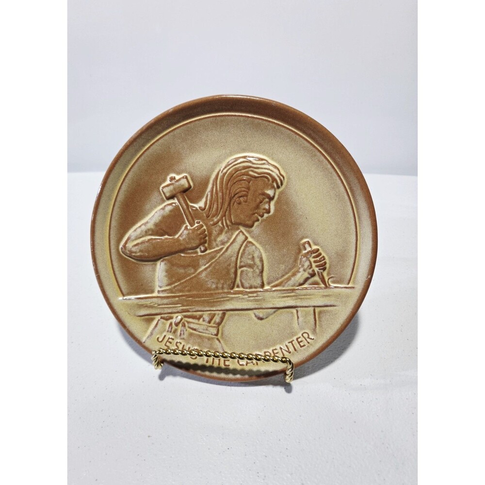 Frankoma 1972 Jesus The Carpenter Plate Youth For Christ Campus Life 1/10 7"